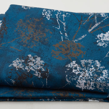 Into The Wind 108" - Dandelion Stamp Navy 3 Yard Cut