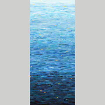 Go With The Flow 108" - Watercolor Ombre Sapphire 3 Yard Cut