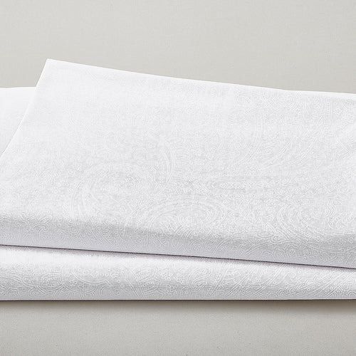 Paisley 108" - White on White Paisley 3 Yard Cut
