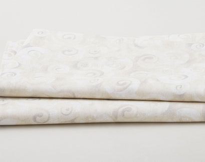Spiral Storm - Swirls Parchment 118" Wide 3 Yard Cut