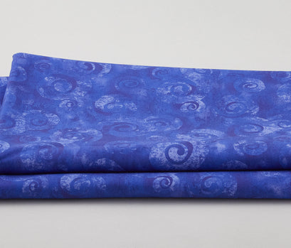 Spiral Storm - Swirls Navy 118" Wide 3 Yard Cut