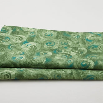 Spiral Storm - Swirls Matcha 118" Wide 3 Yard Cut