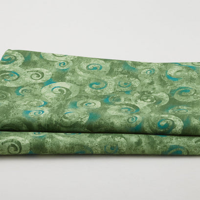Spiral Storm - Swirls Matcha 118" Wide 3 Yard Cut