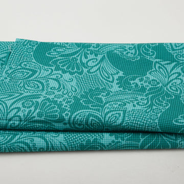 Modern Art 118" - Dotted Floral Green 3 Yard Cut