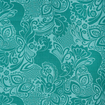 Modern Art 118" - Dotted Floral Green 3 Yard Cut