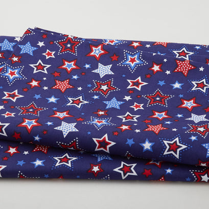 Starz - Stars Allover Blue 108" Wide 3 Yard Cut