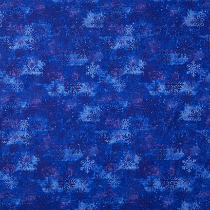 Snowburst 108" - Snowflake Toss Admiral Yardage