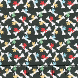 Merry Woof-mas - Bone With Bow Toss Black Yardage