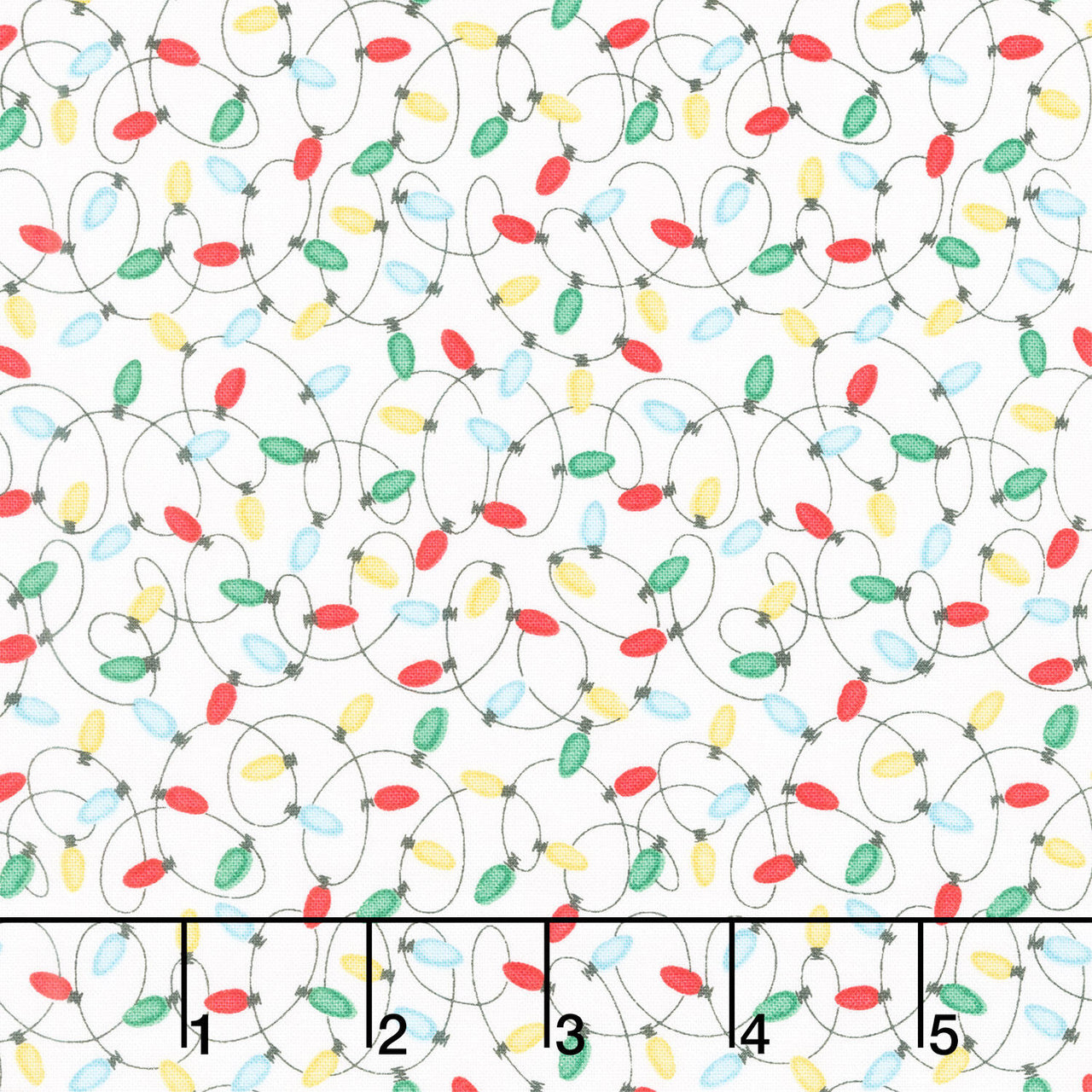 Merry Woof-mas - Lights Allover White Yardage