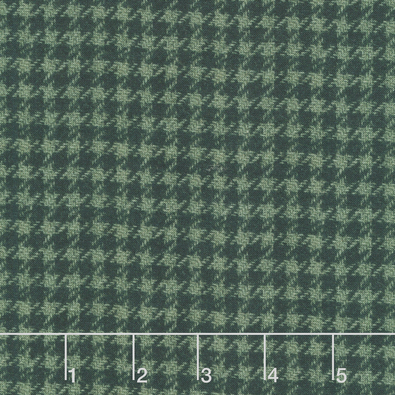 Snowy Days and Frosty Nights - Houndstooth Green Black Yardage