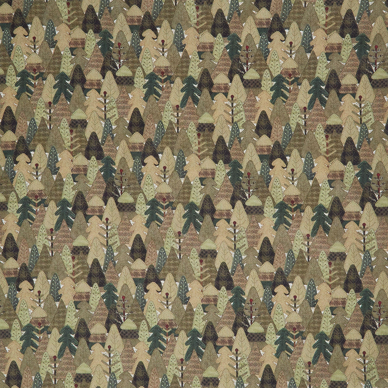 Snowy Days and Frosty Nights - Woolen Forest Moss Yardage