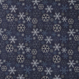 Snowy Days and Frosty Nights - Snowflake Stitches Graphite Yardage