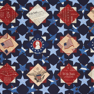 United We Stand - Cheater Navy Yardage