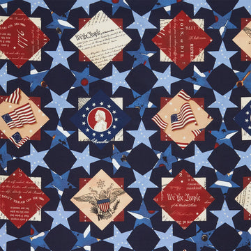 United We Stand - Cheater Navy Yardage