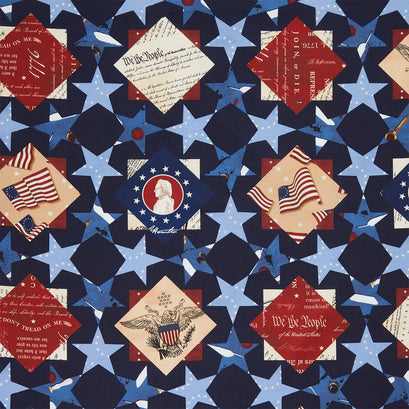 United We Stand - Cheater Navy Yardage