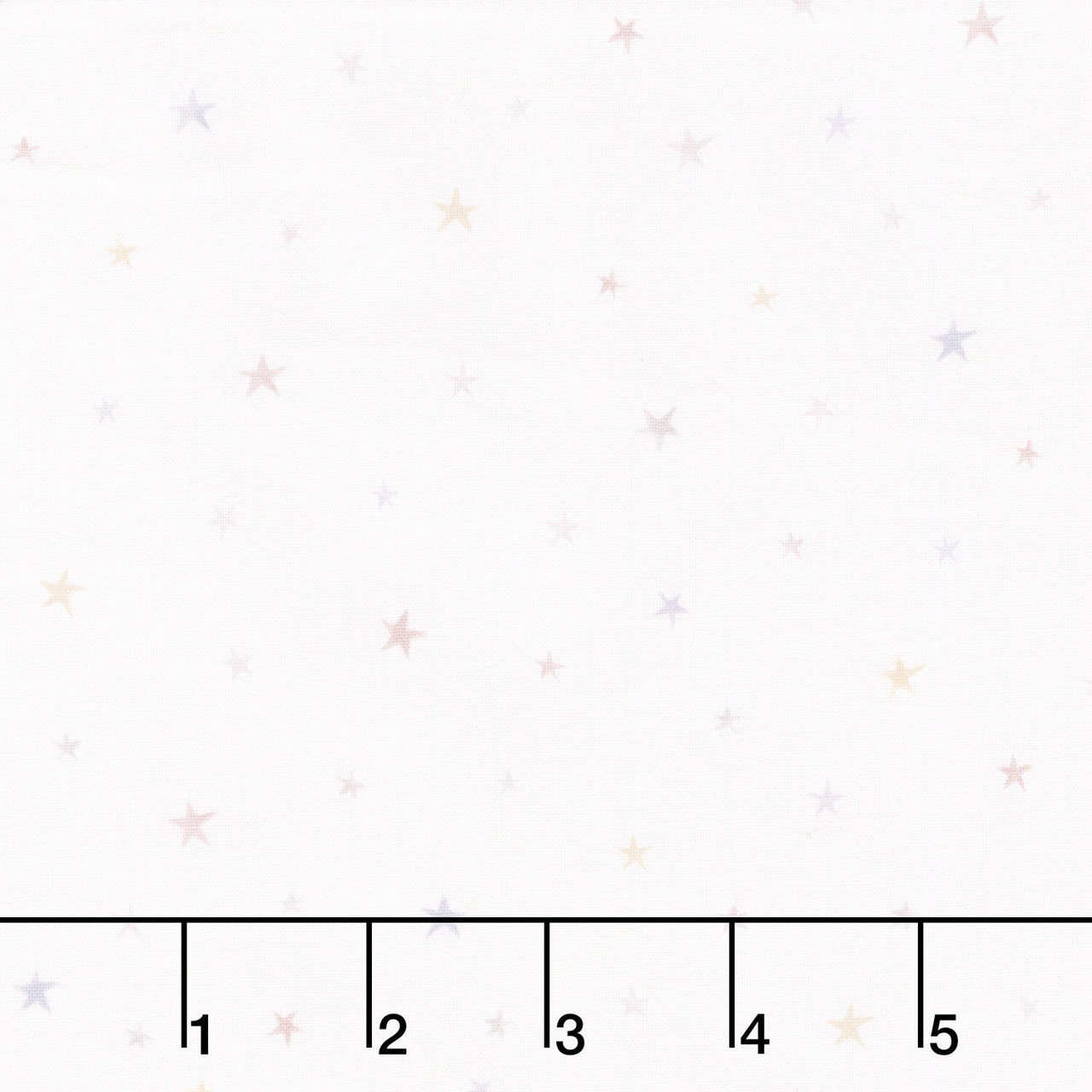 Sleepy Teddy - Tossed Stars White Multi Yardage