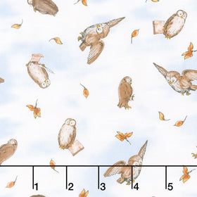 Classic Winnie - Owls Light Blue Yardage
