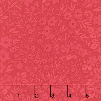 Elizabeth - Floral Allover Pomegranate Yardage