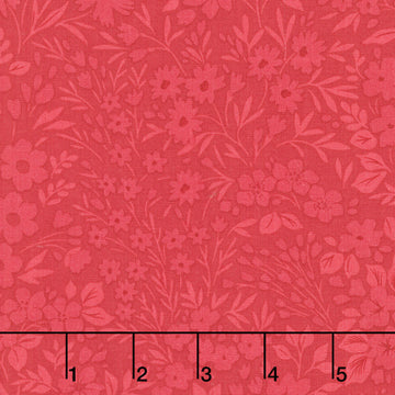 Elizabeth - Floral Allover Pomegranate Yardage