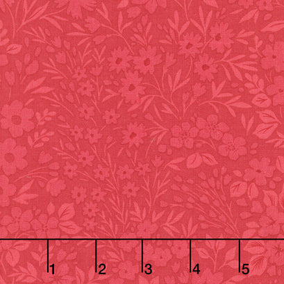Elizabeth - Floral Allover Pomegranate Yardage