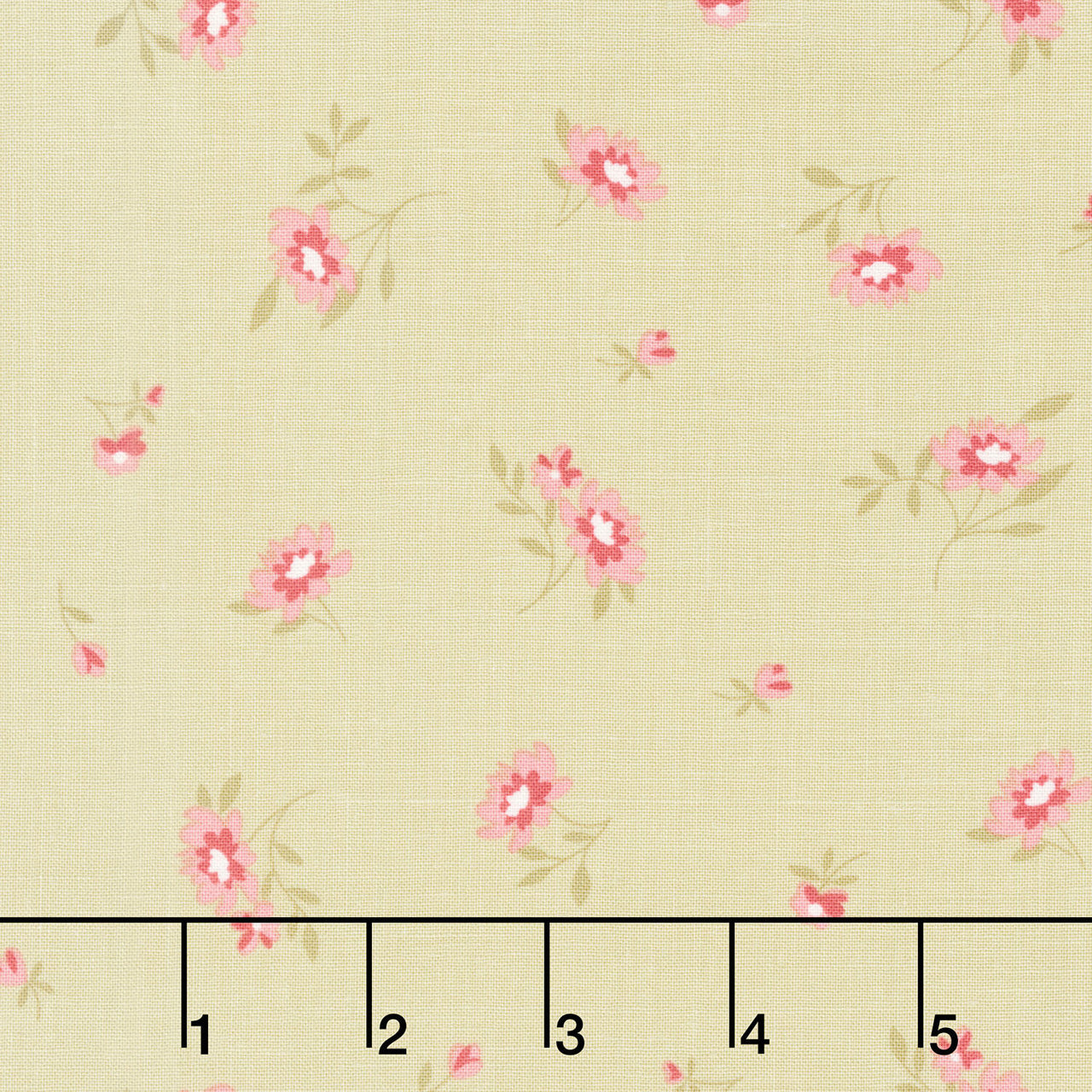Elizabeth - Single Floral Toss Sage Yardage