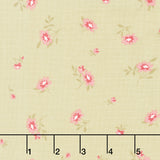 Elizabeth - Single Floral Toss Sage Yardage