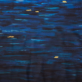 Go with the Flow - Watercolor Ombre Sapphire 108" Wide Backing