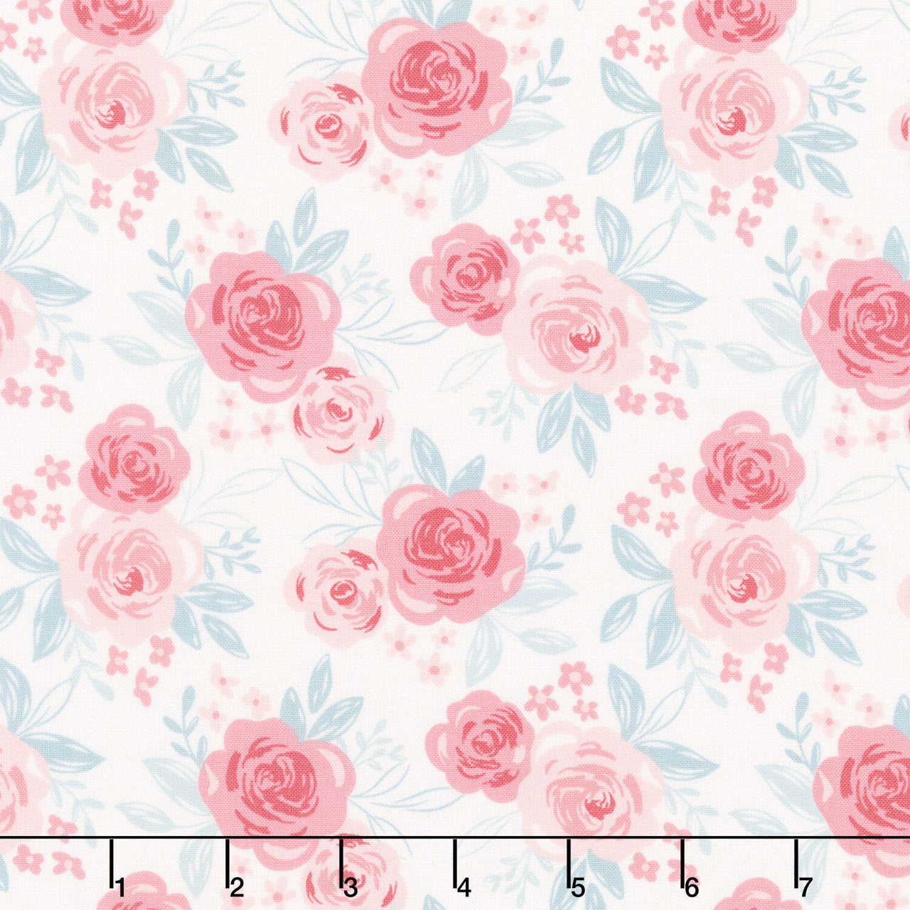 Beautiful Bowquets - Roses Cream Multi Yardage