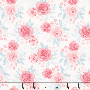 Beautiful Bowquets - Roses Cream Multi Yardage