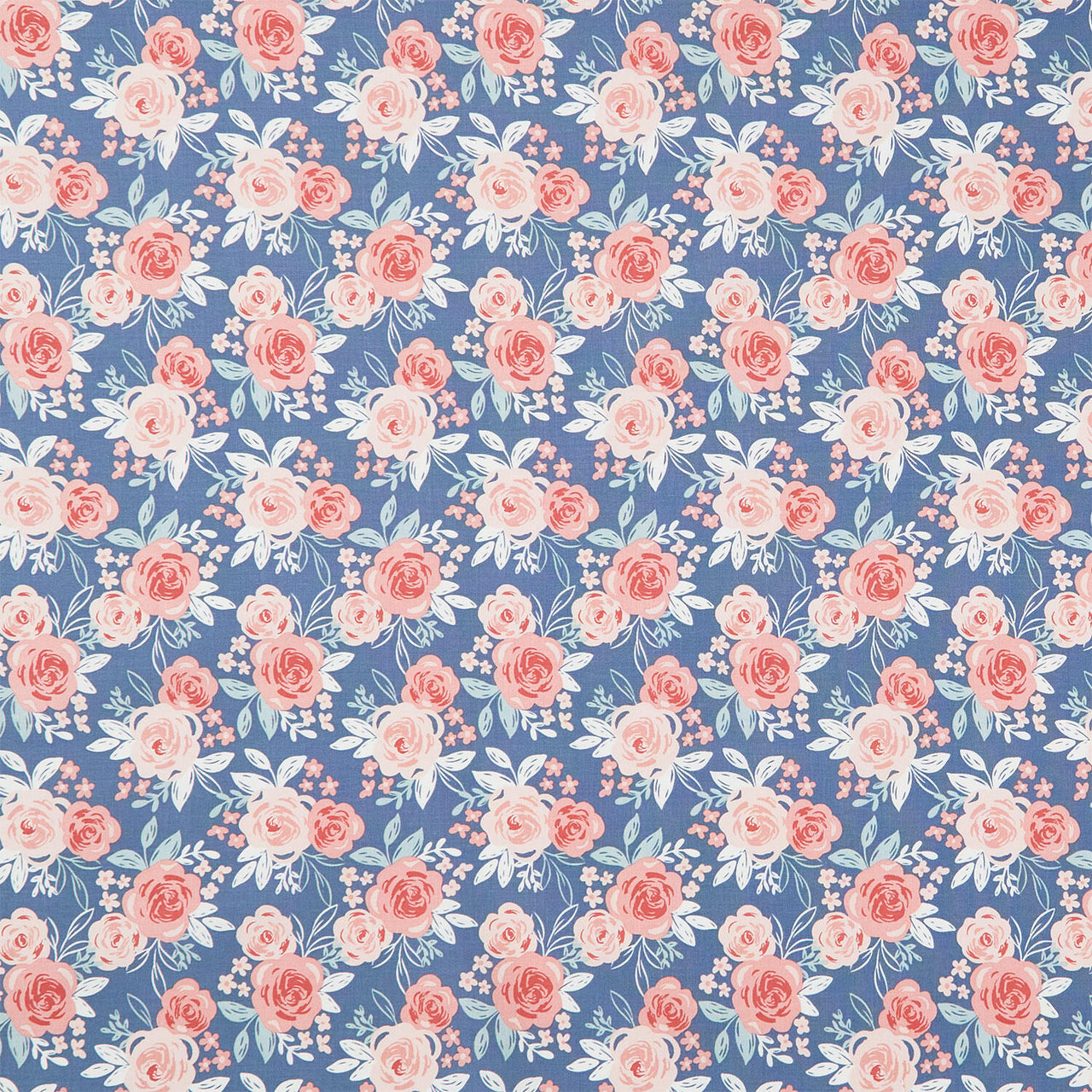 Beautiful Bowquets - Roses Navy Multi Yardage