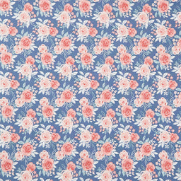 Beautiful Bowquets - Roses Navy Multi Yardage