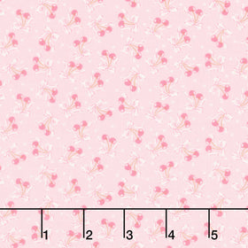 Beautiful Bowquets - Cherries Light Pink Yardage