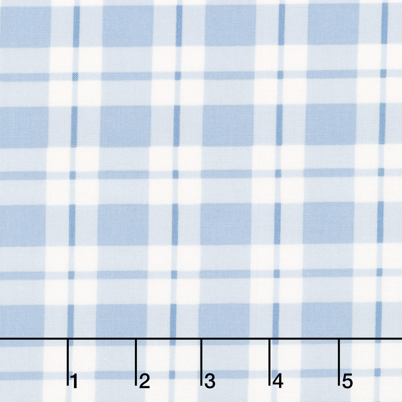 Beautiful Bowquets - Plaid Light Blue Cream Yardage