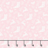 Beautiful Bowquets - Animals Light Pink Cream Yardage