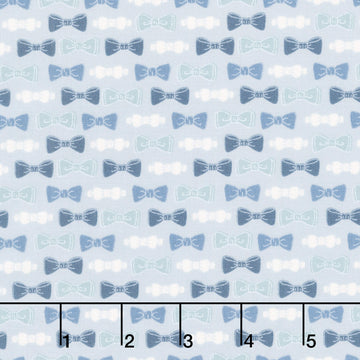 Beautiful Bowquets - Bowties Light Blue Yardage