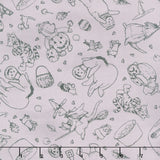 Haunted Acre Wood - Crew Lineart Purple Yardage