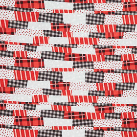 The Cool Club - Patchwork Red Yardage