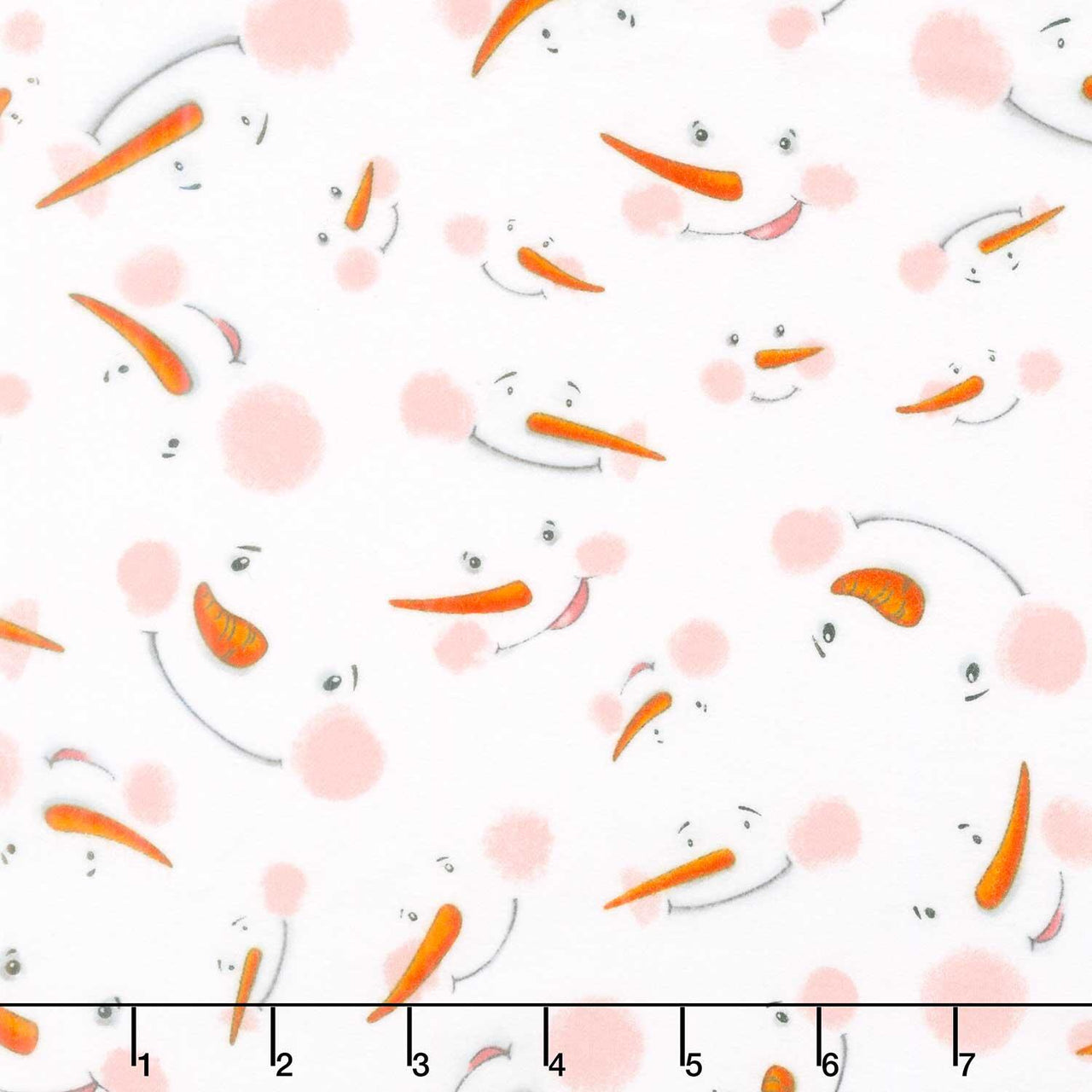 The Cool Club - Snowman Face Toss White Yardage