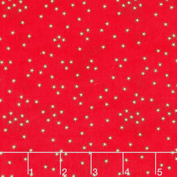 Christmas at Pooh Corner - Stars Red Yardage