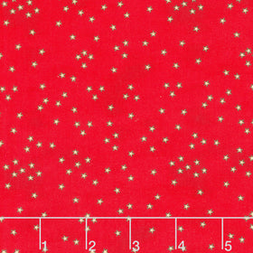 Christmas at Pooh Corner - Stars Red Yardage
