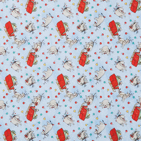 Christmas at Pooh Corner - Reindonkeys Light Blue Yardage