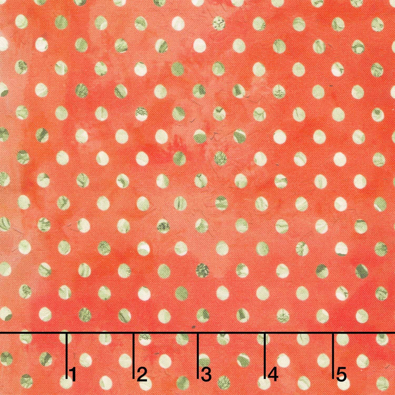 Holly Woods - Shaded Dots Coral Digitally Printed Yardage