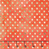 Holly Woods - Shaded Dots Coral Digitally Printed Yardage