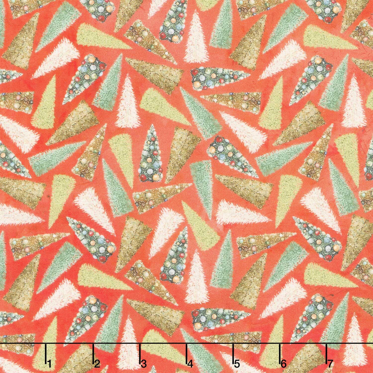Holly Woods - Bottlebrush Tree Toss Coral Digitally Printed Yardage