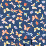 Garden Park - Tossed Bugs Navy Yardage