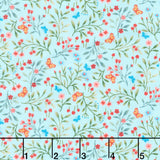 Garden Park - Mini Wildflower Sprigs Light Blue Yardage
