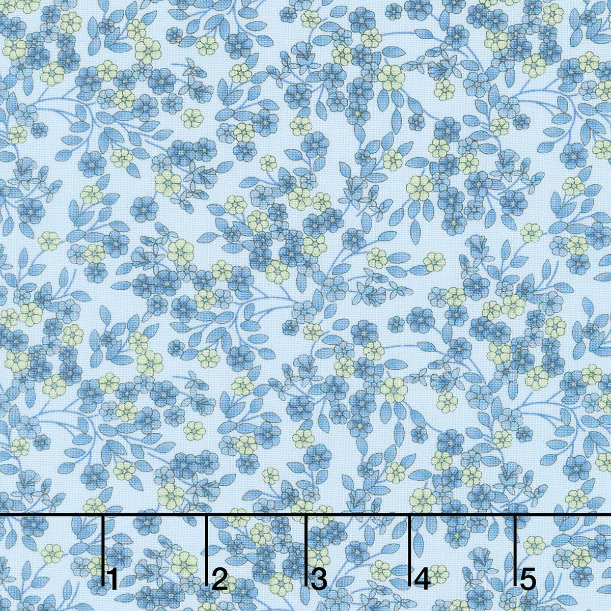 Bar Harbor - Ditsy Floral Vine Chambray Yardage
