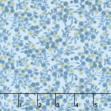 Bar Harbor - Ditsy Floral Vine Chambray Yardage