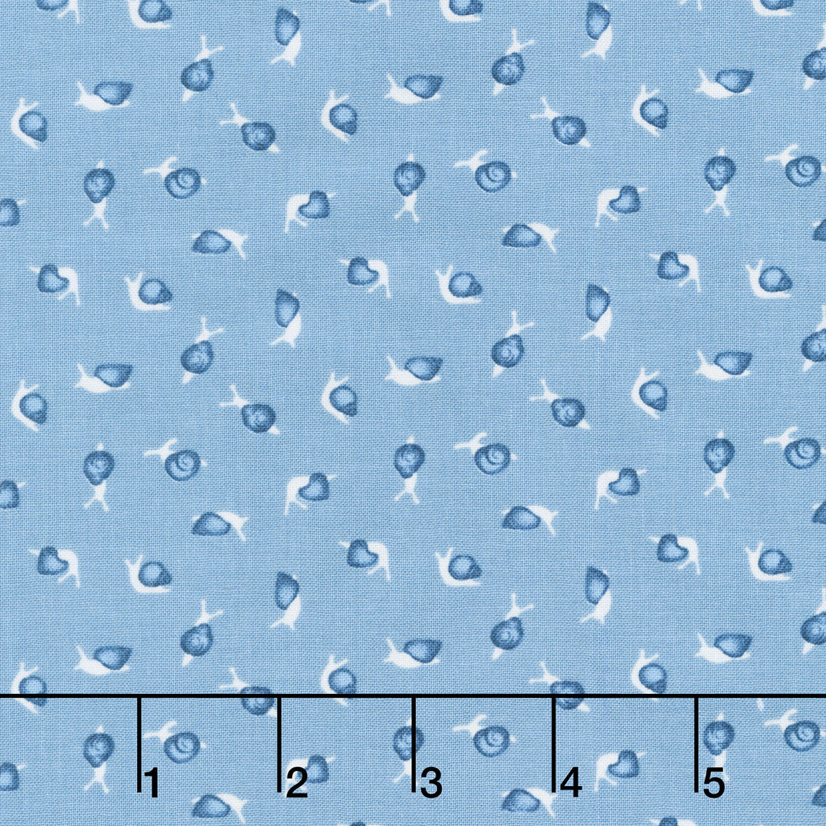 Bar Harbor - Snail Ditsy Denim Yardage