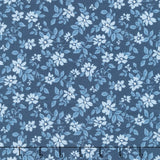 Bar Harbor - Small Floral Toss Twilight Blue Yardage